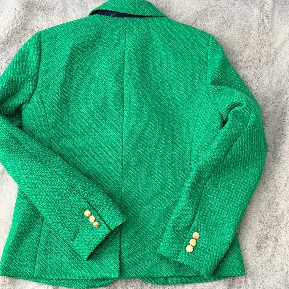 J.Crew Factory Schoolboy Blazer in Textured Green Tweed size 10 - Picture 10 of 11